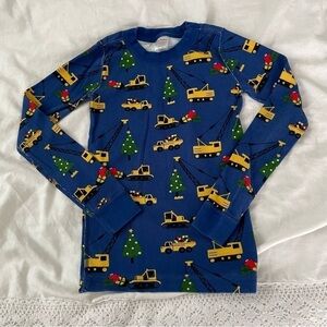 Hanna Andersson Sz 8 (130 cm) Vehicles Christmas Tree pj top Pajama organic